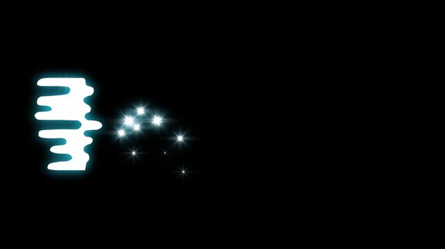 Shining stars background with glowing flash light streak, abstract cartoon tittle fx motion graphics asset, unique visual elements for video overlay footage