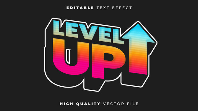 90's Retro Gradient Editable Vector Text Effect
