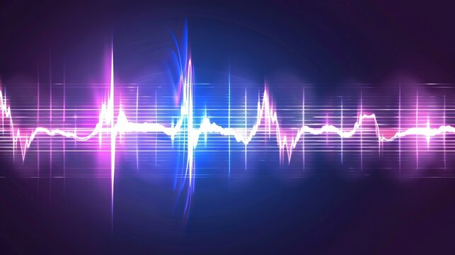 Digital audio waveform visualization on sound monitoring screen for enhanced audio analysis