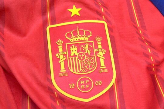 Athletic national team shirt with visible Spanish badge and federation logo for an authentic matchwear look.
