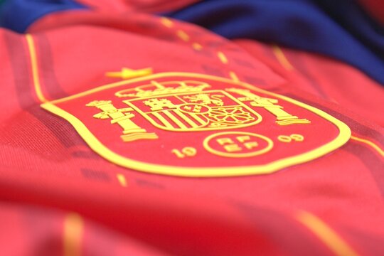 Athletic national team shirt with visible Spanish badge and federation logo for an authentic matchwear look.