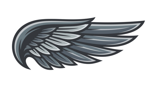 Detailed grey eagle wing span graphic.
