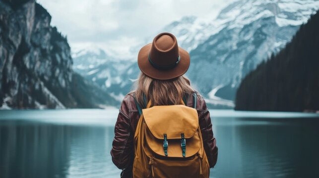 Young asian male traveler with backpack exploring remote beach