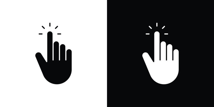 Click Hand icon thin pictogram series