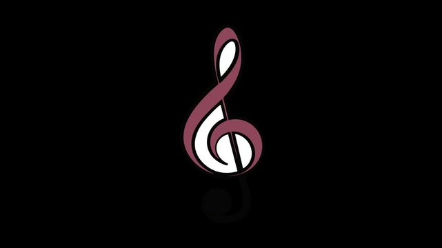 Stylized Treble Clef Music Symbol Illustration