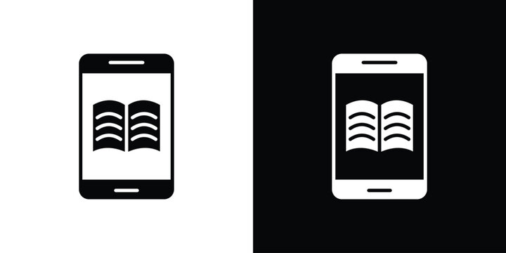 Ebook icon thin pictogram series