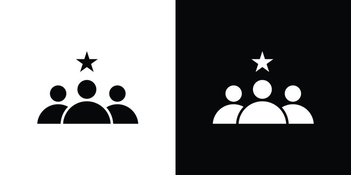 Leadership icon thin pictogram series
