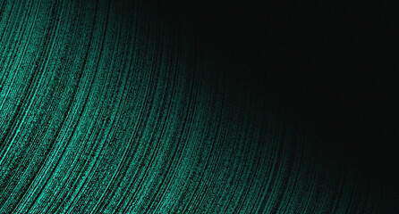 Obraz premium Dark Abstract Background with Curved Textured Teal Lines and Grain Effect