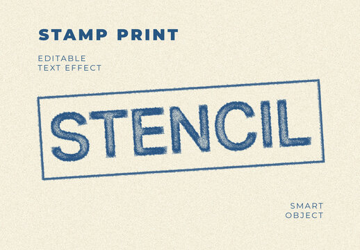 Stamp Print Text Effect