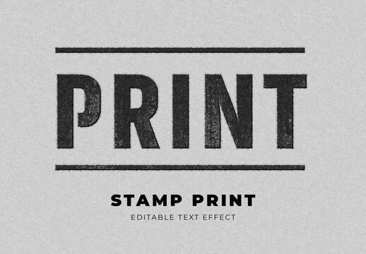 Stamp Print Text Effect