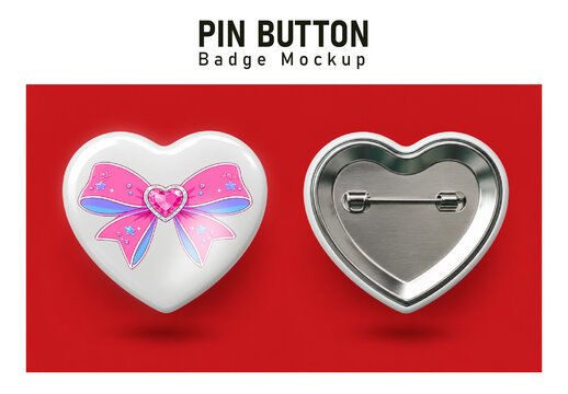 Pin Button Badge Mockup