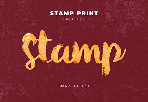 Stamp Print Text Effect
