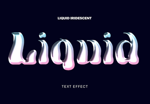 Liquid Iridescent Text Effect