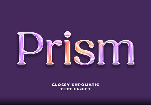 Glossy Chromatic Text Effect