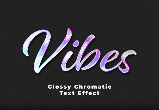 Glossy Chromatic Text Effect