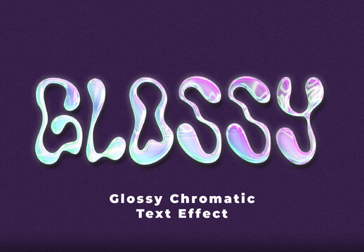 Glossy Chromatic Text Effect