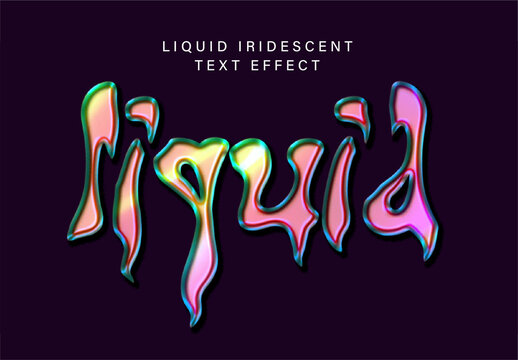 Liquid Iridescent Text Effect