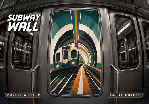 Subway Wall Poster Mockup