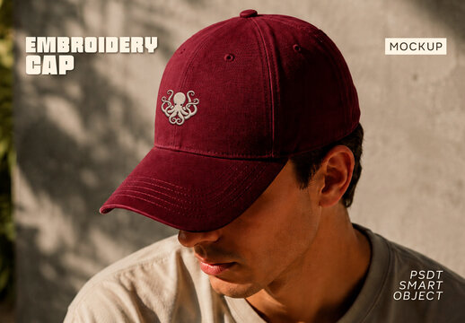 Embroidery Cap Mockup