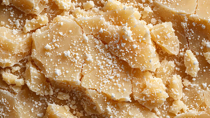 Obraz premium Macro Shot of Aged Parmigiano Reggiano Cheese Pieces