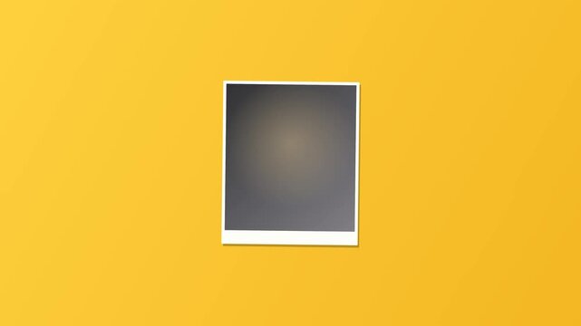 Rotating Blank Polaroid Photo Frame Mockup Animation