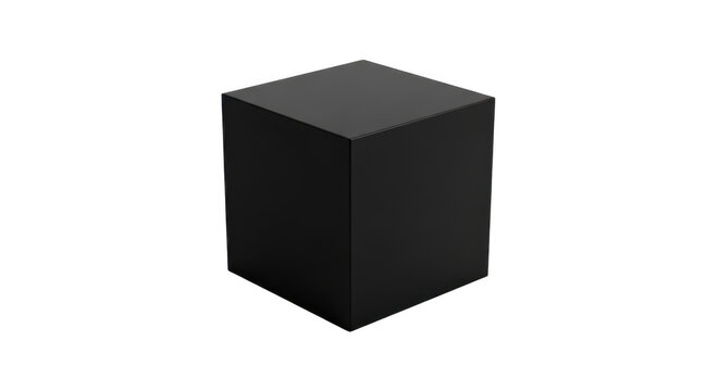 Solid black cube 3D