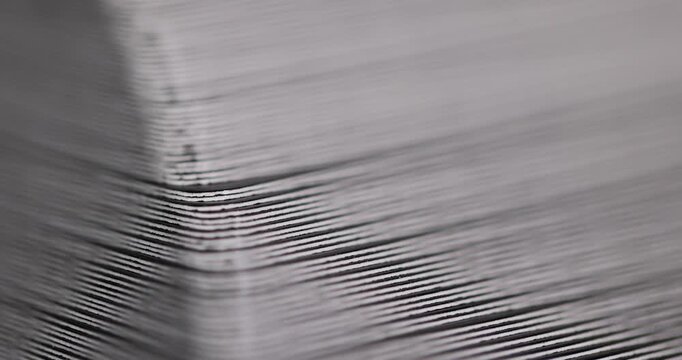 Playing cards are stacked together, the ends of a paper deck of playing cards with a multi-layered structure and gray shadows between the sheets with an authentic look and high-detail edges.