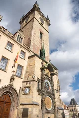 Fotobehang Tsjechië Old Town Hall Tower with Prague Astronomical Clock  © Olha Povozniuk
