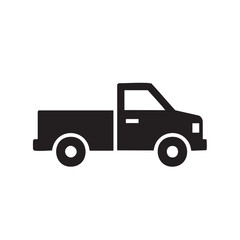 Fototapeta premium Pickup truck silhouette icon vector design symbol.