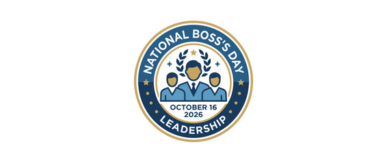 Fototapeta premium Professional Leadership Badge for National Boss's Day Celebration