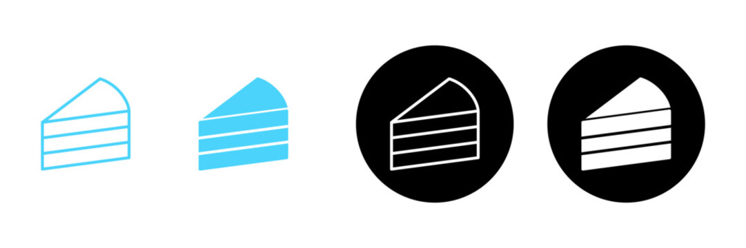 Cake icon vector. Cake sign and symbol. Birthday cake icon
