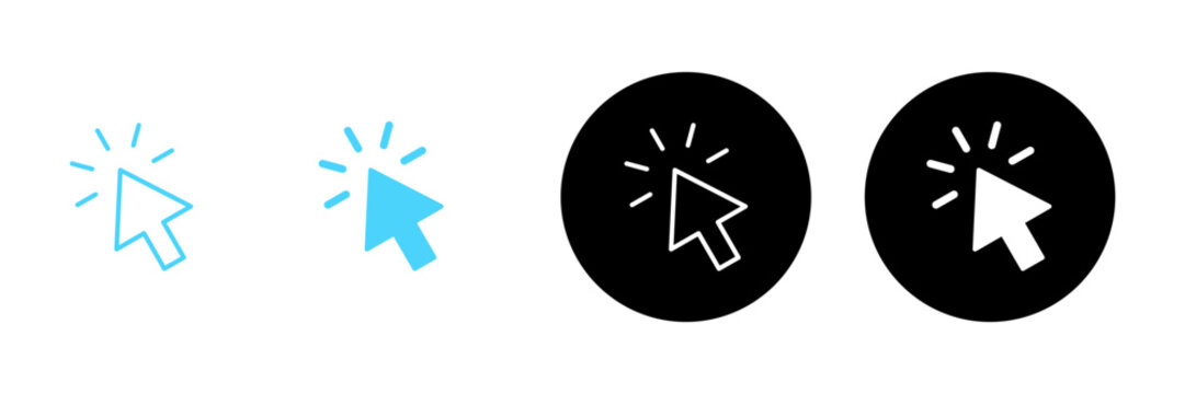 Click icon vector. pointer arrow sign and symbol. cursor icon