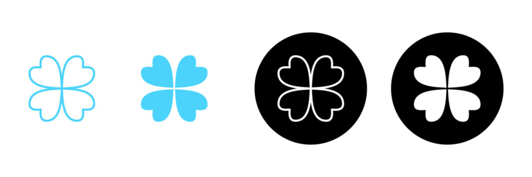 Clover icon vector. clover sign and symbol. four leaf clover icon.