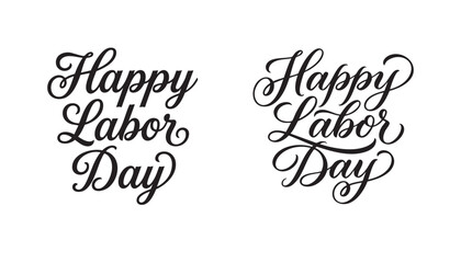 Elegant labor day greetings with cursive happy labor day text © ZilGfx
