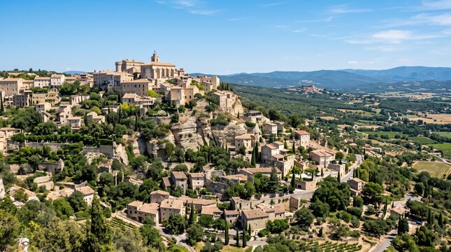 France - Gordes Telephoto Landscape