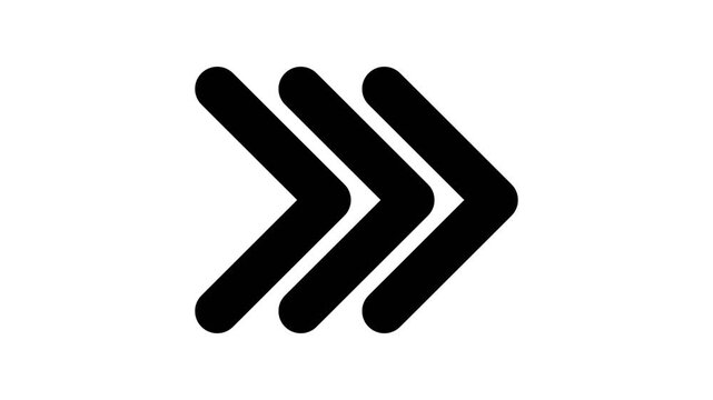 Rounded Double Chevron Forward Icon