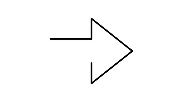 Right Arrow Outline Icon Bold