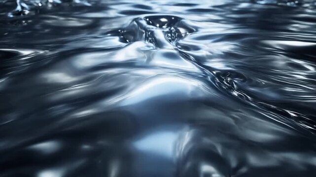 Close-up of rippling dark water surface with reflective light patterns