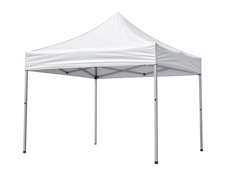 White Portable Pop-Up Canopy Tent with Metal Frame