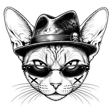 black and white cat