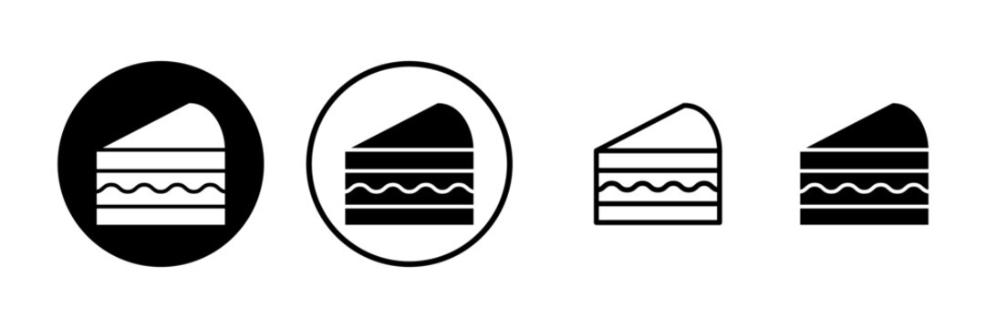 Cake icon vector illustration. Cake sign and symbol. Birthday cake icon