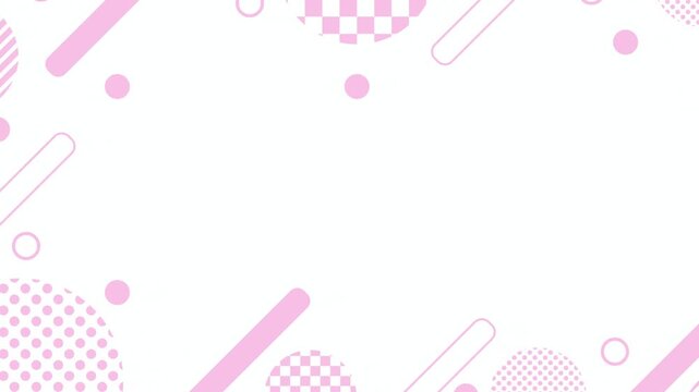 Pink Abstract Geometric Pattern Frame 4K