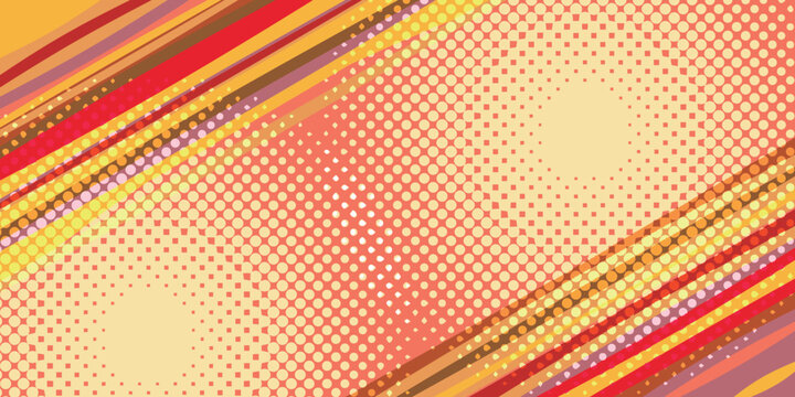 Vibrant Comic Style Striped Pattern Background Design