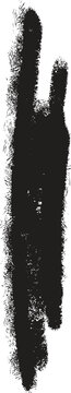 Black ink brush stroke with rough textured edges