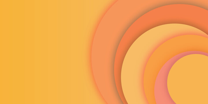 Abstract geometric layered circles in yellow and orange tones
