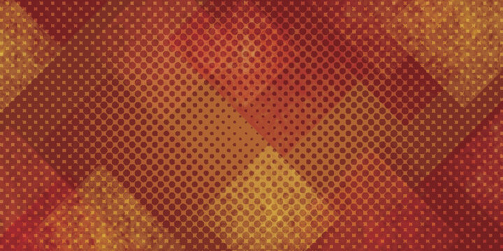 Geometric Halftone Pattern With Red And Orange Texture