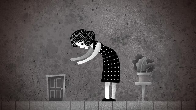 woman with alice in wonderland syndrome perceiving distorted object sizes
