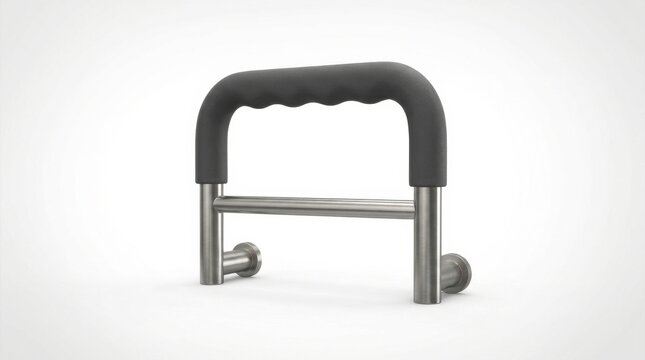 Sturdy metal push up bar with non-slip foam grip for exercise and fitness