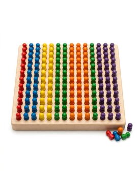 Pegboard game for educational learning development and cognitive training