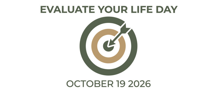 Minimalist target icon for self evaluation and goal setting